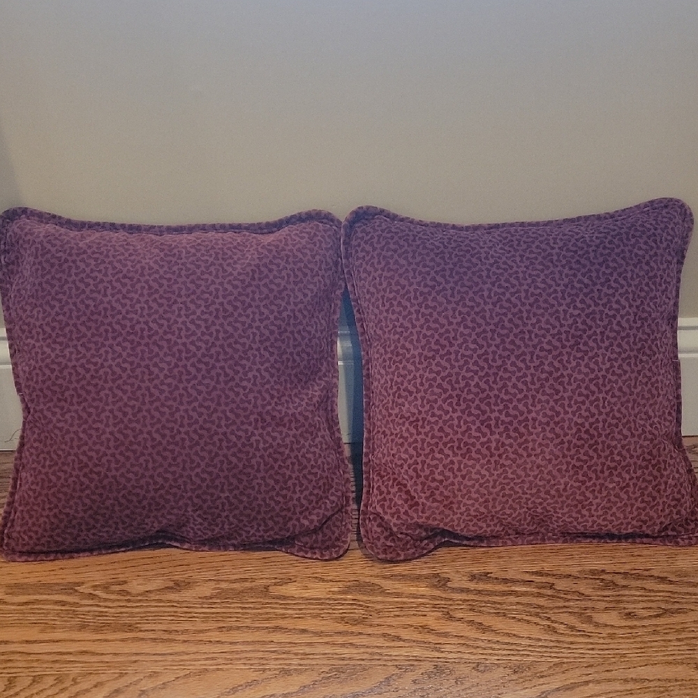 Elegant Burgundy Throw Pillows